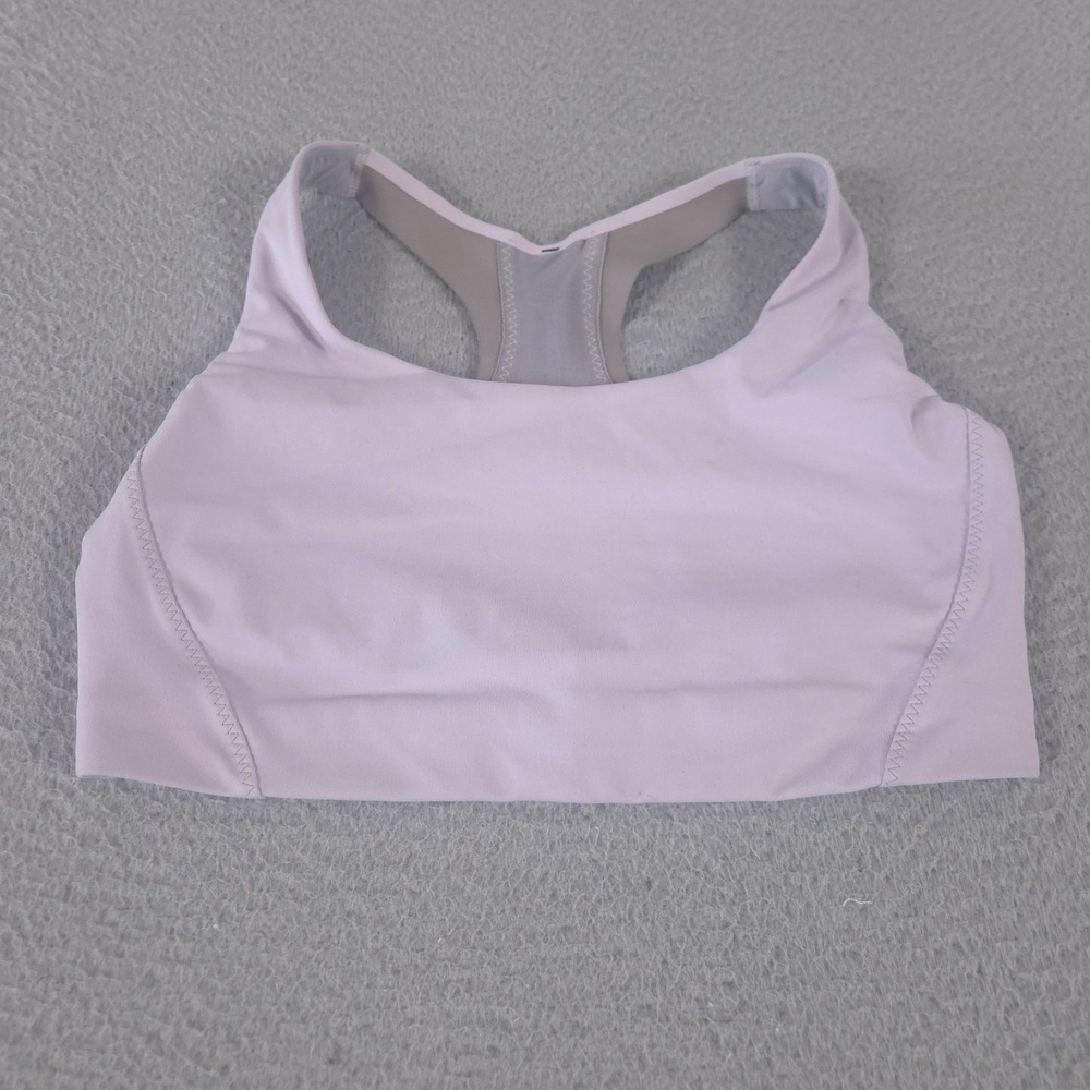 Athleta Sports Bra Womens Medium Purple Racerback Mesh High Impact‎ Workout Gym